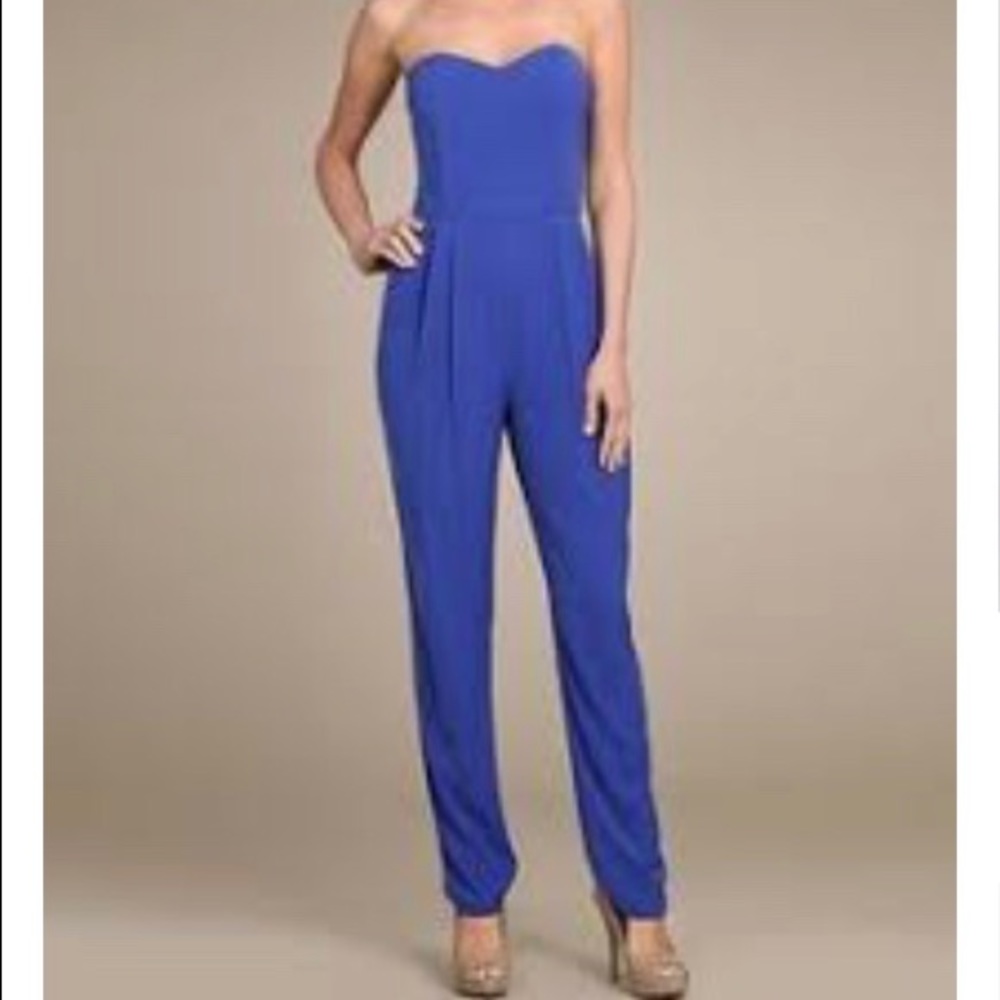 Sapphire Blue Strapless Jumpsuit